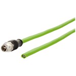 Metz Connect 142M2X10050 M12 sieťové káble, prepojovacie káble CAT 6A S/FTP 5.00 m zelená krytie PUR, odolný proti kyselinám, odolný proti ozónu, odolný proti; 142M2X10050