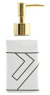MSV MONOLITHIC dávkovač mydla bielo-čierny / Dávkovač mydla / Keramika / 295 ml