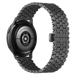 Beline Metal Honeycomb 22 mm čierna / Remienok pre chytré hodinky / kovový / voštinový vzor