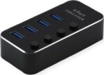 TRITON Koncentrator USB 3.2 Gen 1 do notebooków ROLINE, 4 porty, indywidualnie przełączane, Čierny