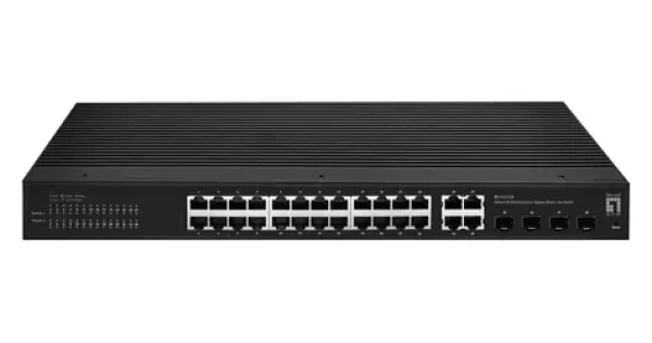 LevelOne IGS-2128 / Priemyselný switch / 24x GbE / 4X SFP/RJ45 Combo / L2 Managed (IGS-2128)