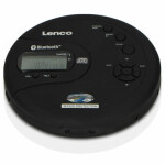 LENCO CD-300 čierna / Prenosný CD prehrávač / MP3 / 3.5mm / BT 4.2 (CD-300SCHWARZ)