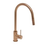 Drezová batéria SAT Aurum s vyťahovacou spŕškou, 2 prúdy brúsená rose gold SATBAUR286BRG SATBAUR286BRG