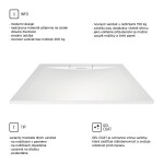 Mereo Obdĺžniková sprchová vanička s hran. krytom sifónu, 120x90x3cm, vr. sif., bez nožičiek, liaty mramor CV77KS