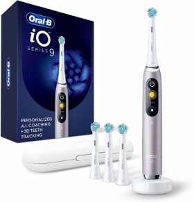 Oral-B iO Series 9N Rose Quartz / Elektrická zubná kefka / magnetické iO / 7 režimov / AI / OLED (408390)