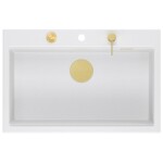 Quadron Quadron - Granitový drez MARC 110 WORKSTATION White Zlaty HQM7650U1_PVDG1