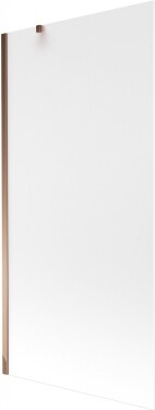 MEXEN/S - Next vaňová zástena FIX 90 x 150, mrazené sklo, růžové zlato 895-090-000-00-30-60