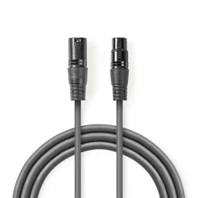 Nedis DMX Redukčný kábel XLR 3pinový (M) - XLR 3kolíková (F) 1.50 m tmavo šedá (COTH15012GY15)
