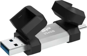 Silicon Power Mobile C51 64GB strieborná / USB-A / USB-C 3.2 (SP064GBUC3C51V1S)