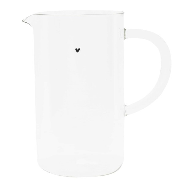 Bastion Collections Sklenený džbán Black Heart 1 l