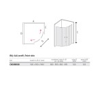 Mereo Sprchovací kút, Lima, štvrťkruh, R 550, zasúvací, 90x90 cm, biely ALU, sklo Point CK608B02K