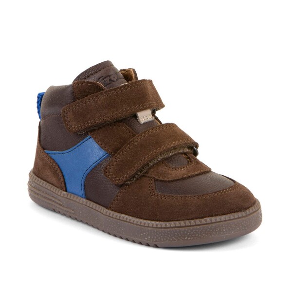 Chlapčenské celoročné kožené členkové barefoot topánky LOOP HIGH-TOPS BROWN Froddo G2110157-1 - 27
