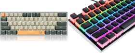 Redragon Redragon K606 Lakshmi Red switch (K606-OG&GY&BK) + A130 PBT Doubleshot Keycaps (A130Black)