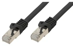 Shiverpeaks BASIC-S Cat7 slim čierna / Patch kábel / U/FTP / RJ-45 / 1 m / 600 MHz (BS75511-SLS)
