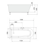 POLYSAN - LISA obdĺžniková vaňa 150x70x47cm, biela 85111