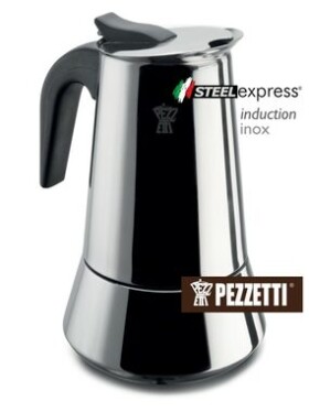 Pezzetti SteelExpress Moka kanvica 10 šálok strieborná / 500 ml (8000743010474)