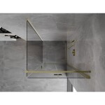 MEXEN/S - Mist-F sprchovací kút skladacie dvere pravá 120 x 120, transparent, zlato 8A6T-120-120-50-00-P