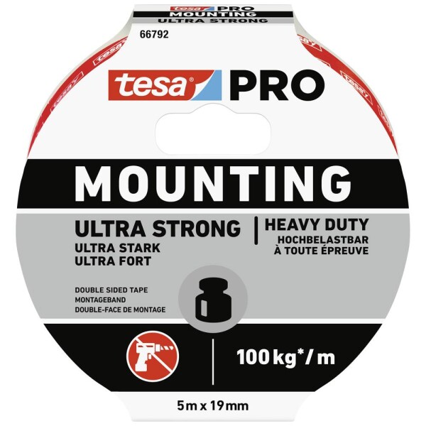 Tesa Mounting PRO Ultra Strong 66792-00001-00 montážna páska biela (d x š) 5 m x 19 mm 1 ks; 66792-00001-00