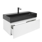Kúpeľňová skrinka s umývadlom SAT B-WAY 99x30x45 cm biela lesk BWAY100WU2BB BWAY100WU2BB
