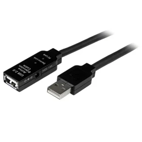 StarTech Aktívny predlžovací kábel USB čierna / Kábel USB / AM - AF / aktívny / 25 m (USB2AAEXT25M)