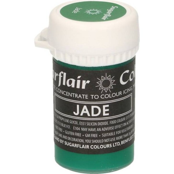 Gélová farba jade 25 g - Sugarflair - Sugarflair