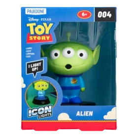 PALADONE Stolová lampa Icon Light Toy Story Alien / 2x AAA batérie / Licencia Toy Story (PP16013TSIDEPM)