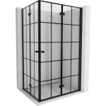MEXEN/S - Mist-F Duo sprchovací kút skladacie dvere pravá 85 x 95, čierna kratka, čierna 8A6-085L-095P-70-77