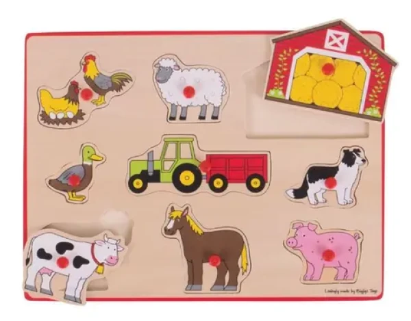 Bigjigs Toys Vkladacie puzzle Farmársky statok