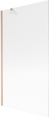 MEXEN/S - Next vaňová zástena FIX 100 x 150, prúžky, meď kartáčovaná 895-100-000-00-09-65