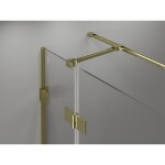 MEXEN/S - Lunar T sprchovací kút dvere krídlové pravá 110 x 90, transparent, zlato 834T-110-090-50-00-P