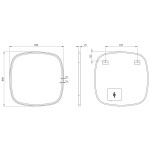 SAPHO - BUTO zrkadlo s LED osvetlením 80x80cm BU080