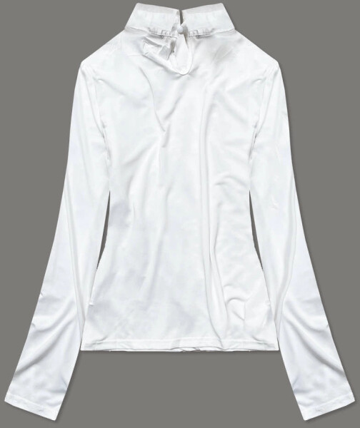 Elegantní halenka v barvě ecru s límečkem model 17825016 ecru M (38) - LJR