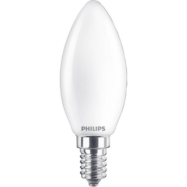 Philips LED 77769200 LED En.trieda 2021 F (A - G) E14 sviečkový tvar 4.3 W = 40 W teplá biela (Ø x d) 3.5 cm x 9.7 cm 2 ks; 77769200