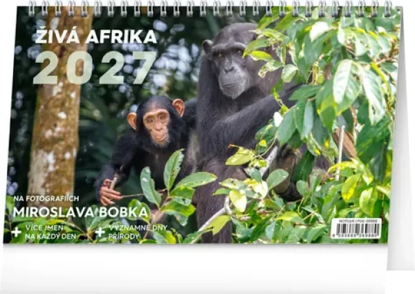 NOTIQUE Živá Afrika 2027 / Stolný kalendár / 23,1 × 14,5 cm