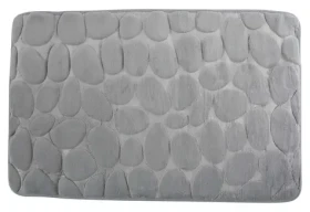 MSV Pebbles kúpeľňová predložka 50 x 80 cm šedá / PU pena / protišmyková