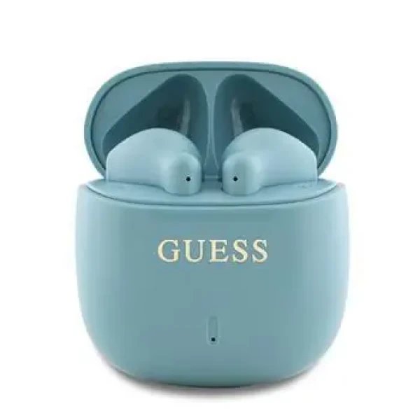Guess Printed Classic Logo TWS Bezdrôtové Slúchadlá Turquoise (57983122045)
