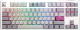 Ducky One 3 Mist Grey TKL Gaming Keyboard, RGB LED - MX-Silent-Red (US)