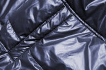 Modrá/béžová dámská oboustranná bunda (BH-2204BIG) Barva: odcienie beżu, Velikost: