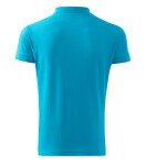 Bavlnené ťažké pánske polo tričko tyrkysové 2XL