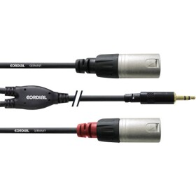 Cordial audio káblový adaptér [1x jack zástrčka 3,5 mm - 2x XLR zástrčka] 3.00 m čierna; CFY 3 WMM