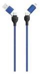 2GO čierna, modrá / Nabíjací kábel 4v1 / USB-A, USB-C - USB-C, Lightning / 1,2 m (797368)
