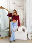 Sexy KouCla Crop knit sweater with patches Einheitsgroesse