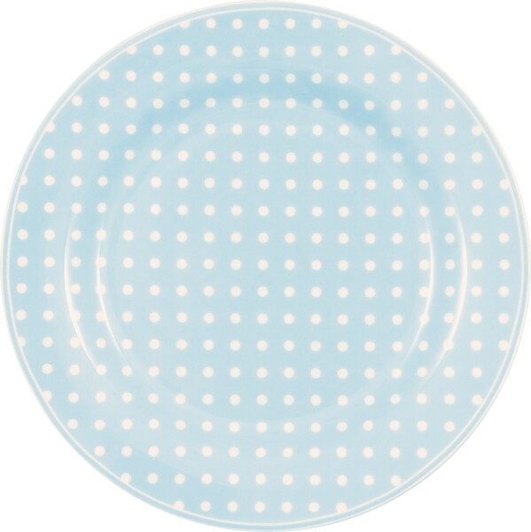GREEN GATE Porcelánový tanier Dotty Pale Blue