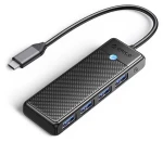 Orico PAPW4A-C3 čierna / USB hub / 4X USB-A 3.0