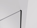CERANO - Sprchová zástena Walk-in Crystal Ľ/P - 10 mm + polička/držiak na uteráky - bezvzperový systém - čierna matná, transparentné sklo - 150x200 CER-8050BD82798