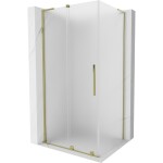 MEXEN/S - Velar L sprchovací kút, posuvné dvere 110 x 80, dekor, zlato 871-110-080-33-50