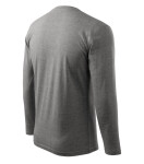 Tričko s dlhým rukávom unisex tmavo sivé 3XL