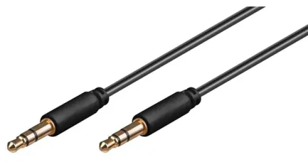 MicroConnect Slim audio kábel 3-pin Jack 3.5mm - Jack 3.5mm 15m čierna (AUDLL15)