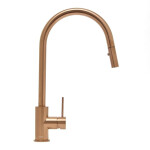 Drezová batéria SAT Aurum s vyťahovacou spŕškou, 2 prúdy brúsená rose gold SATBAUR286BRG SATBAUR286BRG
