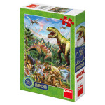 Dino Puzzle neónové Svet dinosaurov 100 XL dielikov